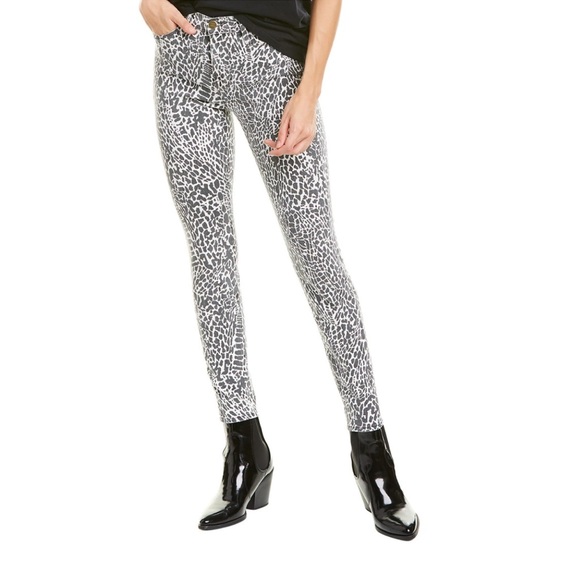 FRAME Denim Le High Animal Print Skinny Jeans In Noir Multi Sz 24 - Picture 1 of 10